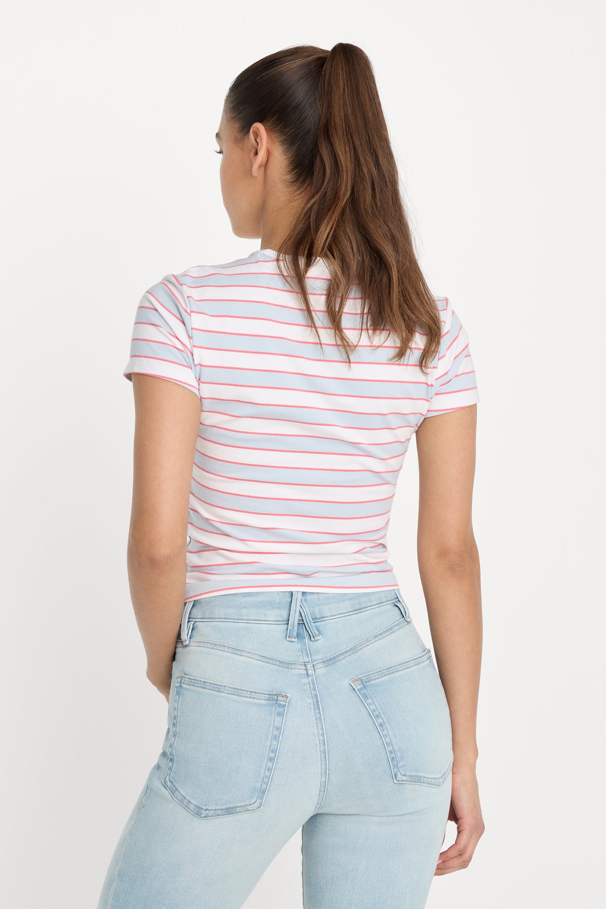 THE BABY TEE | SKY STRIPE-4 | GOOD AMERICAN | MODEL_A