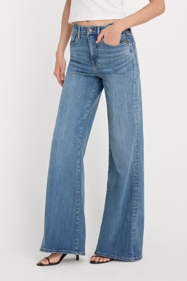 GOOD WAIST PALAZZO JEANS | INDIGO1154