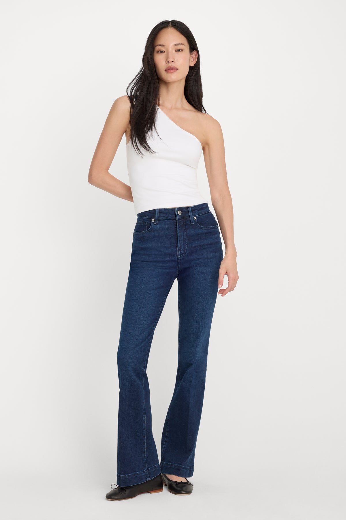 COMPRESSION GOOD CLASSIC BOOTCUT JEANS | INDIGO1150-1 | GOOD AMERICAN | MODEL_A