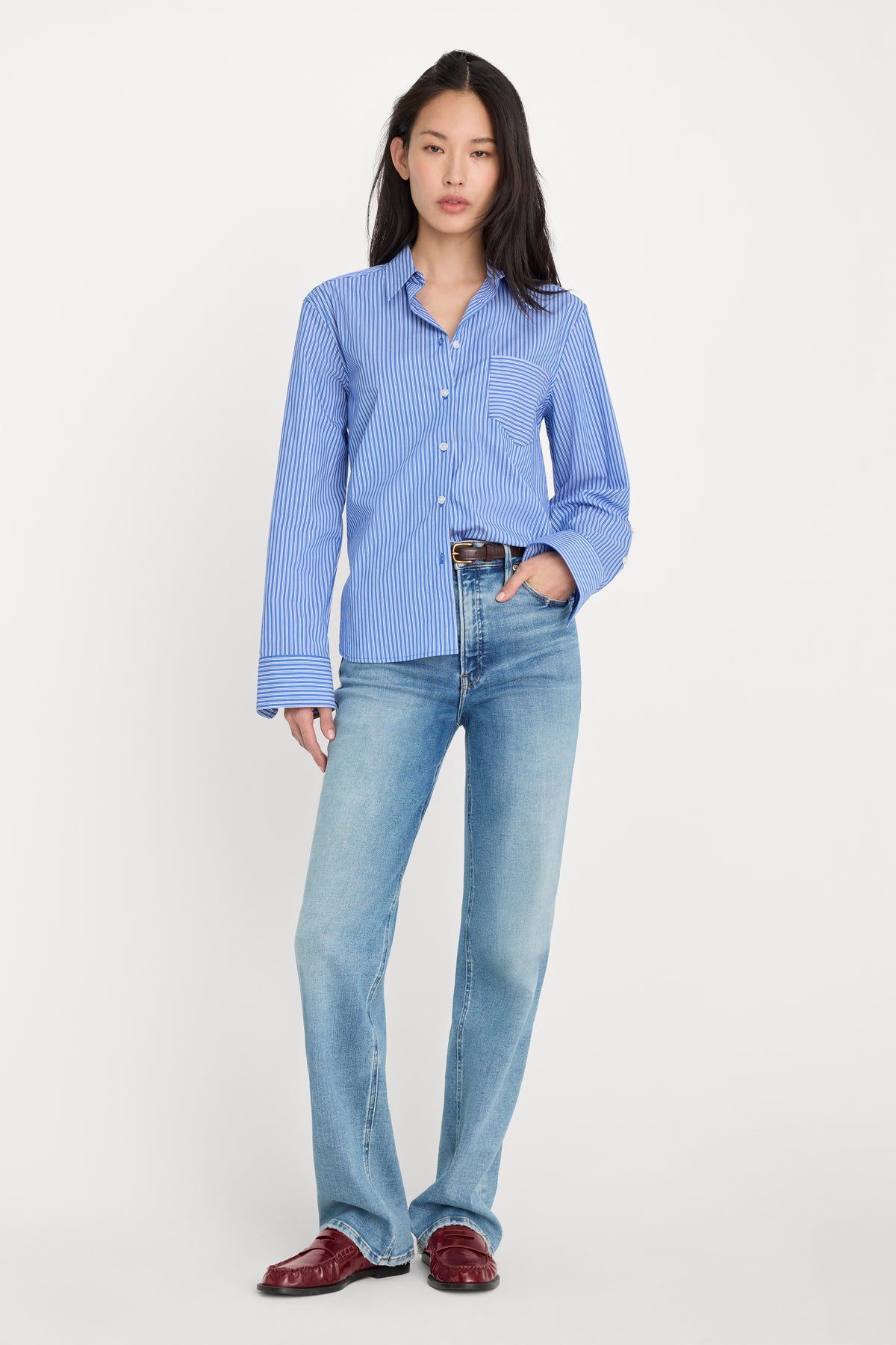 SOFT TECH GOOD TRUE STRAIGHT JEANS|INDIGO1214-1 | GOOD AMERICAN | MODEL_A