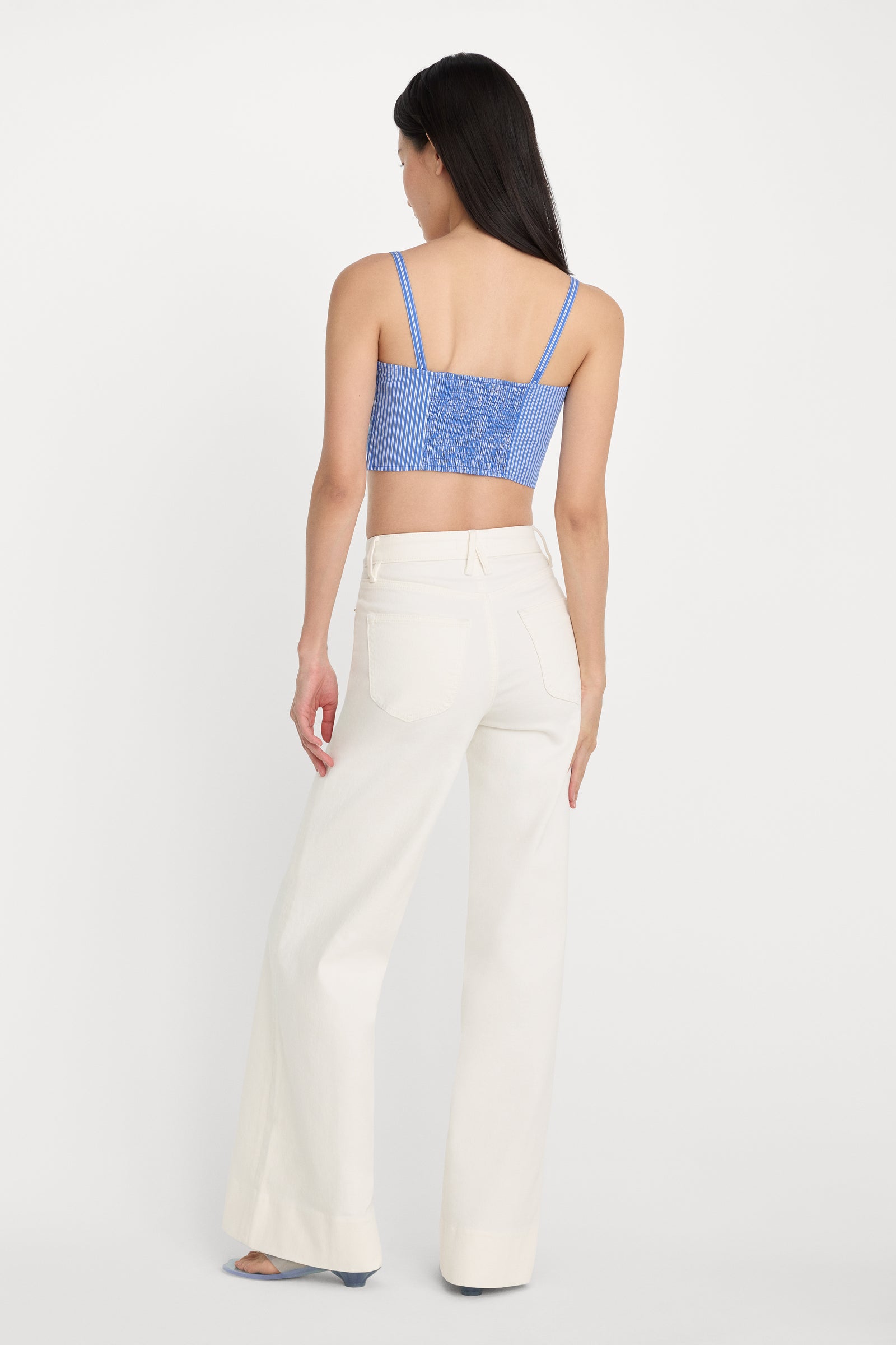 GOOD WAIST PALAZZO JEANS | COTTON WHITE