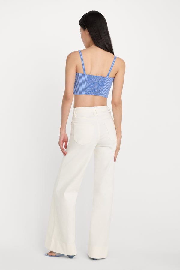 GOOD WAIST PALAZZO JEANS | COTTON WHITE