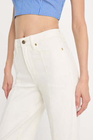 GOOD WAIST PALAZZO JEANS | COTTON WHITE