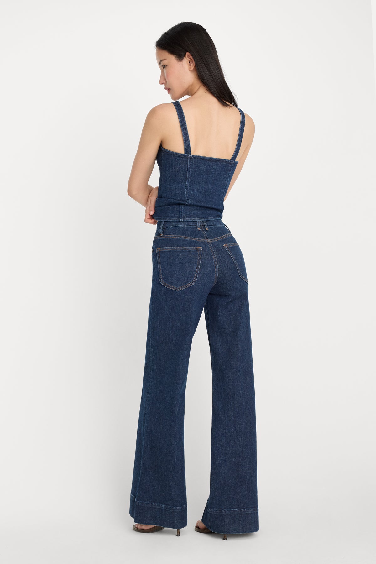 GOOD WAIST PALAZZO JEANS | INDIGO1169