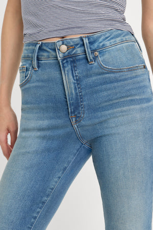 SOFT TECH GOOD LEGS CROP MINI BOOT JEANS | INDIGO1210