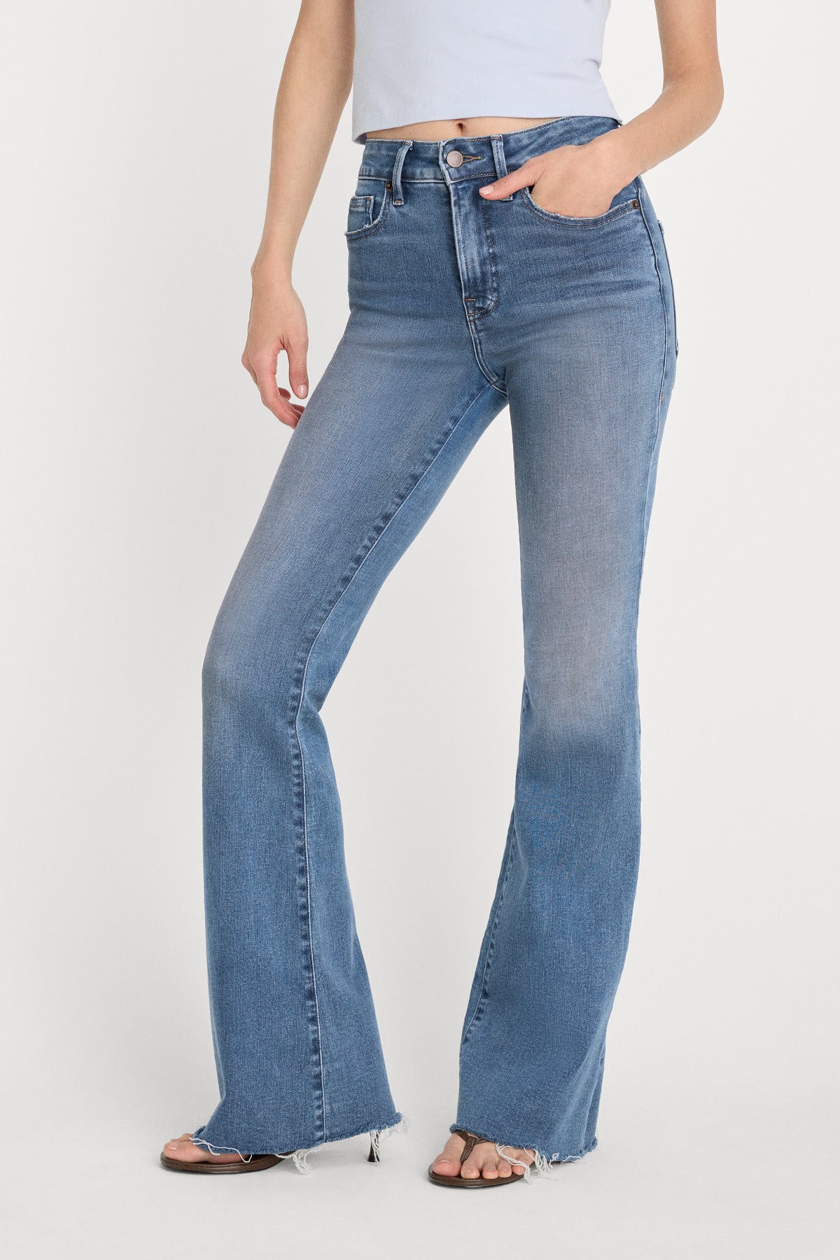 SOFT TECH GOOD LEGS FLARE JEANS | INDIGO1211