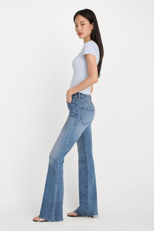SOFT TECH GOOD LEGS FLARE JEANS | INDIGO1211