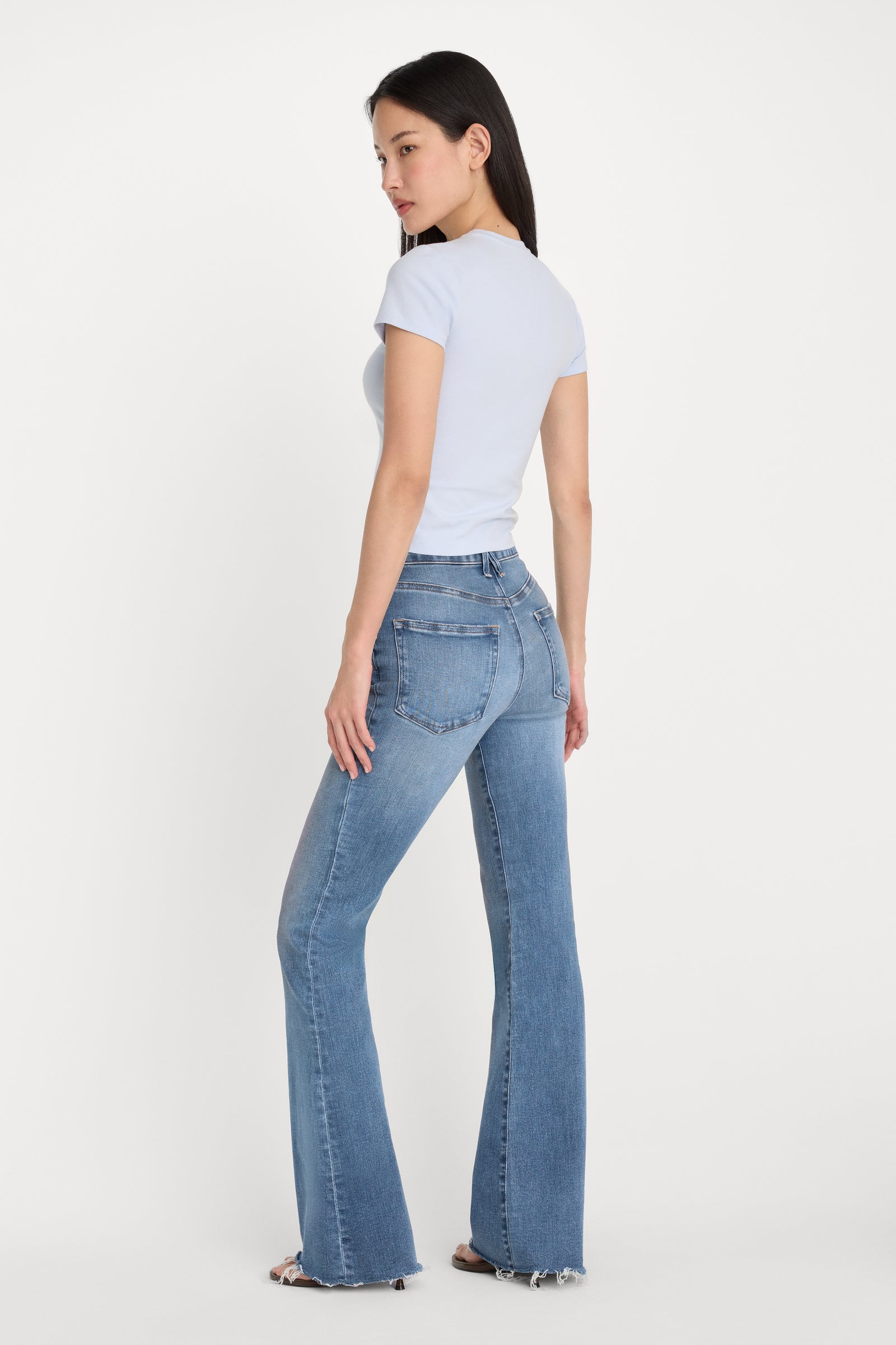 SOFT TECH GOOD LEGS FLARE JEANS | INDIGO1211