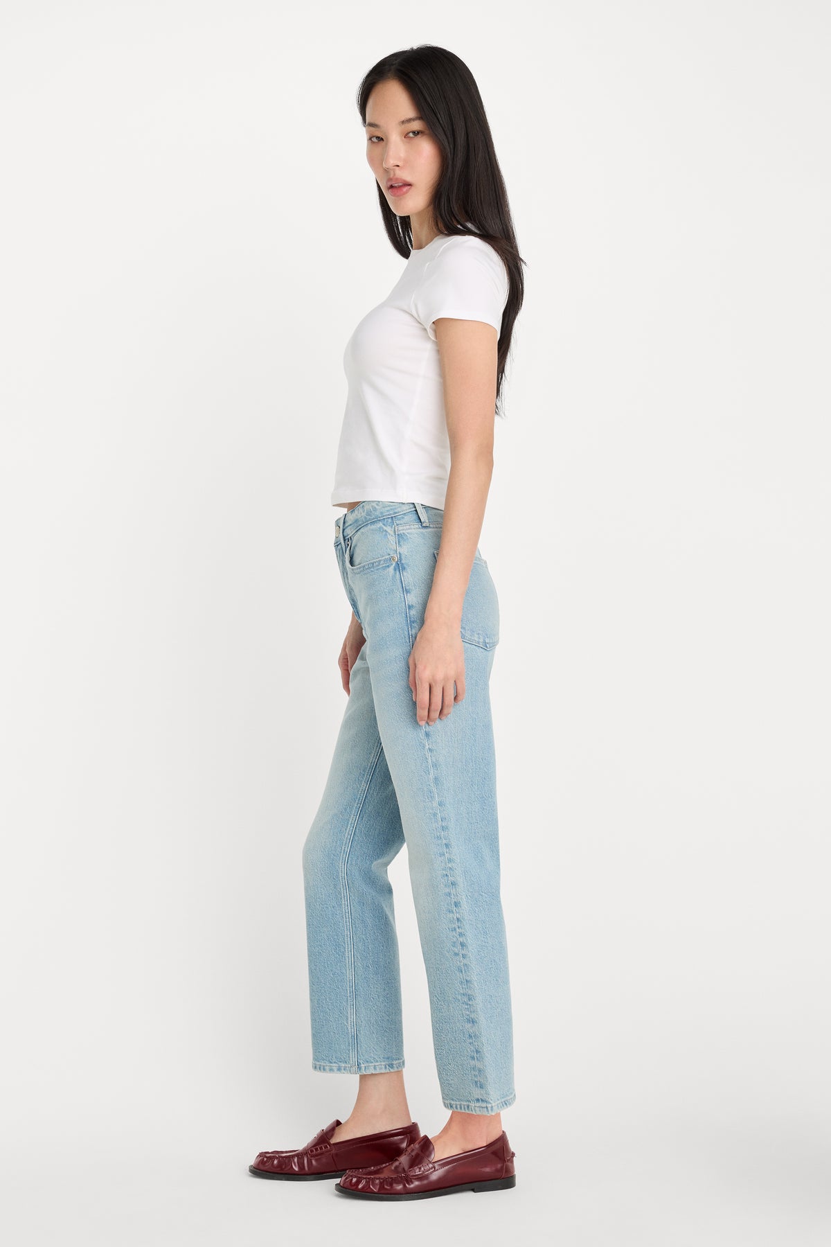 GOOD ICON STRAIGHT ANKLE JEANS | INDIGO1137