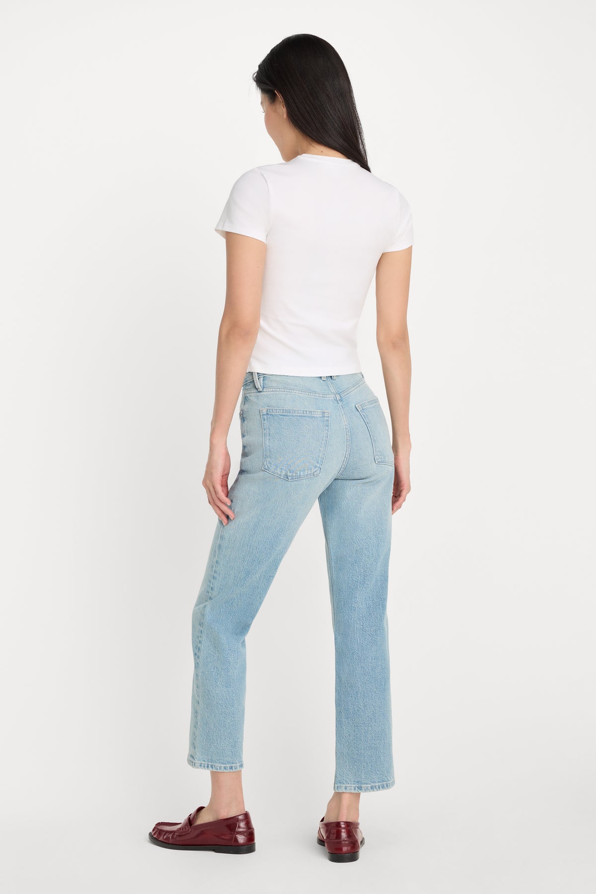 GOOD ICON STRAIGHT ANKLE JEANS | INDIGO1137