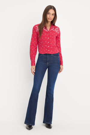 DOLLY TAILORED POPLIN SHIRT | FLARE BANDANA PRINT