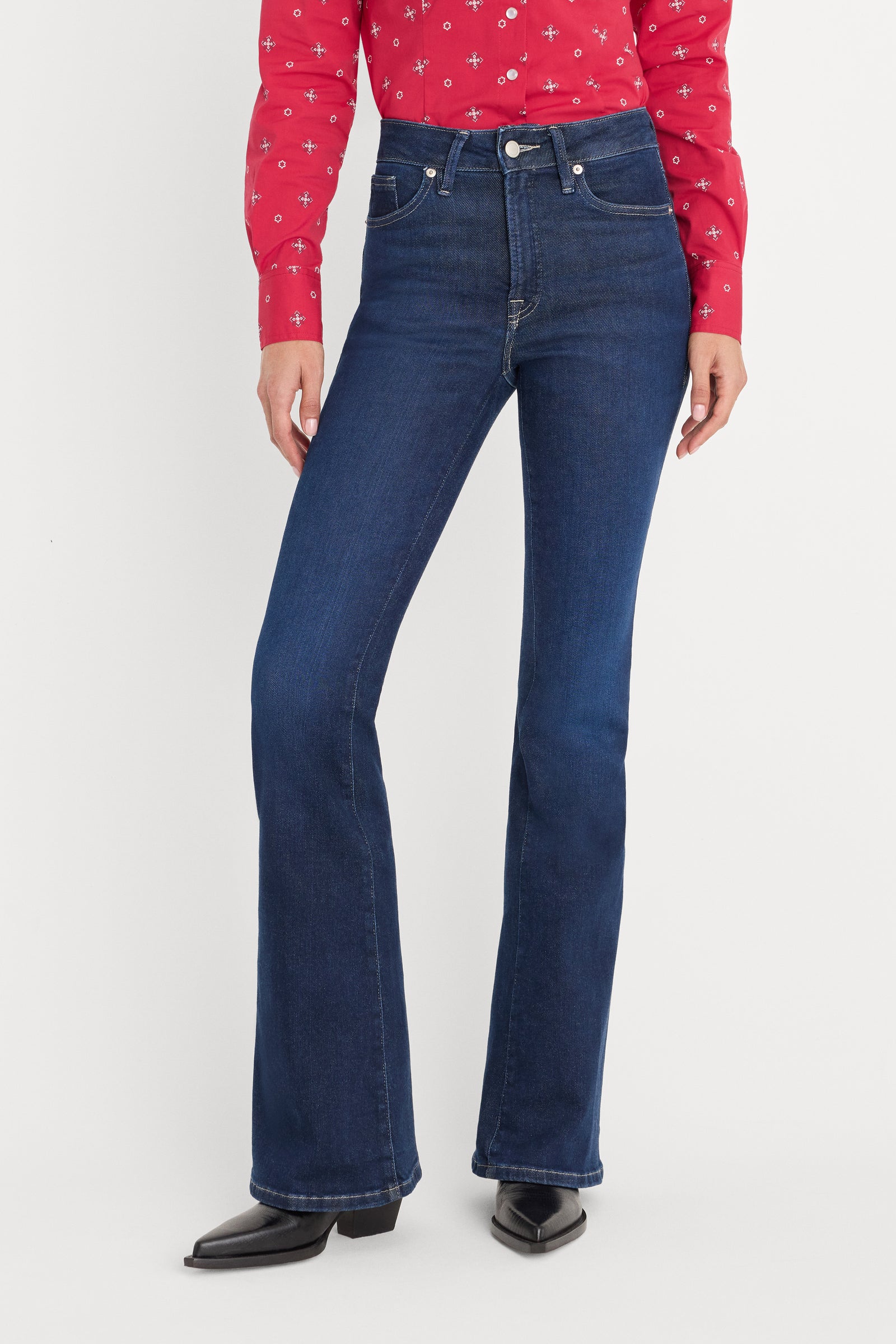 DOLLY JOLEANS GOOD LEGS FLARE JEANS | INDIGO1193