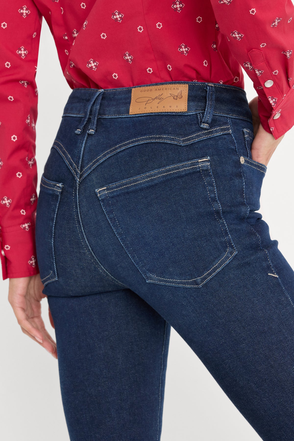 DOLLY JOLEANS GOOD LEGS FLARE JEANS | INDIGO1193-6 | GOOD AMERICAN | MODEL_A