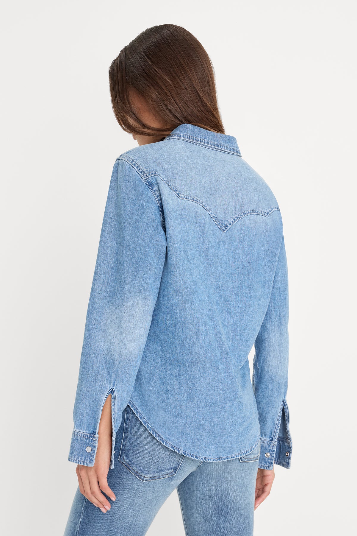 DOLLY SLIM FIT DENIM SHIRT | LIGHT BLUE