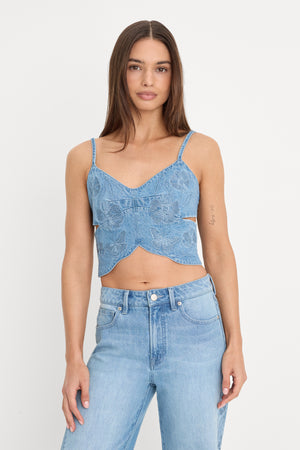 DOLLY BUTTERFLY TOP | INDIGO1201