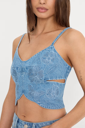 DOLLY BUTTERFLY TOP | INDIGO1201