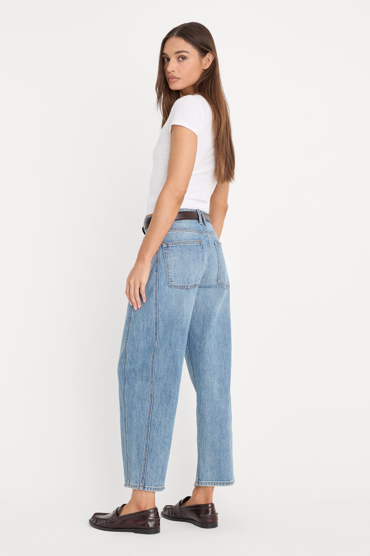 VINTAGE BARREL ANKLE JEANS | INDIGO1350