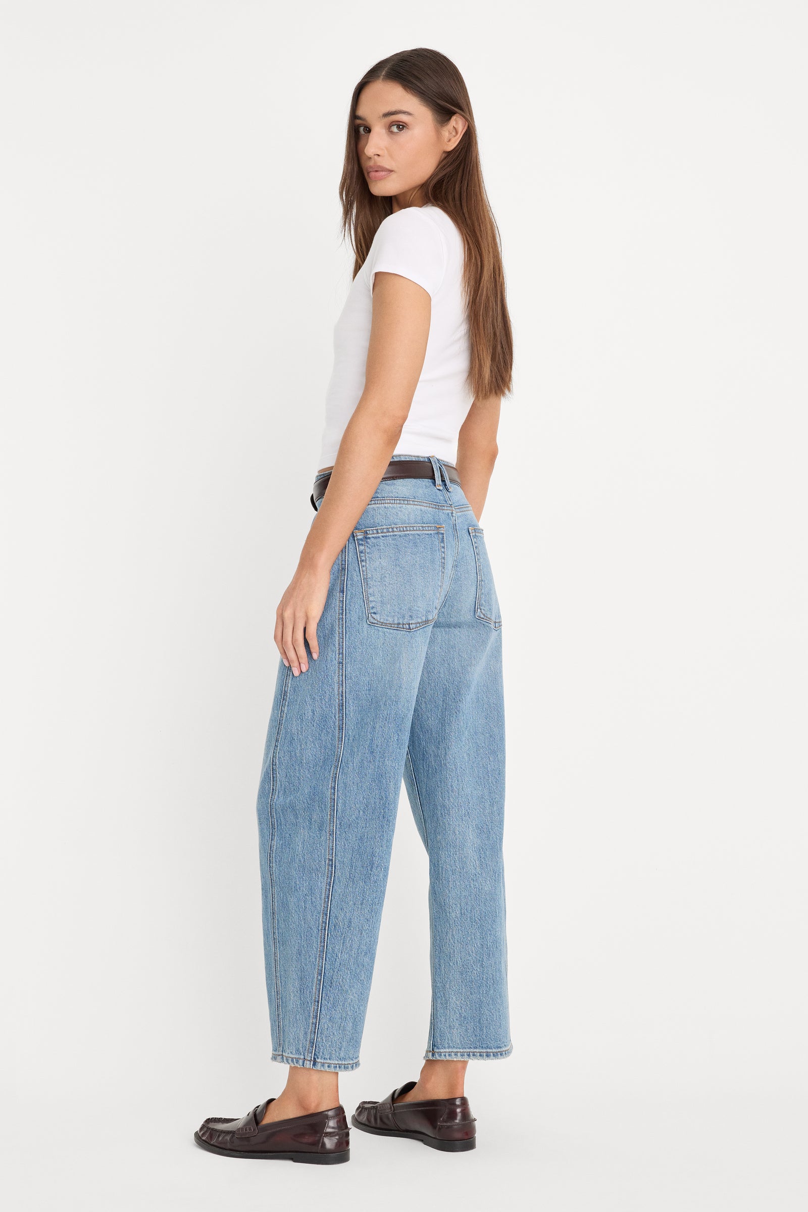 VINTAGE BARREL ANKLE JEANS | INDIGO1350