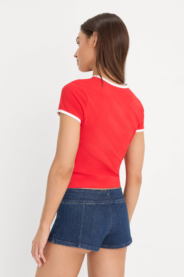 THE RINGER BABY TEE | FLAMING HOT