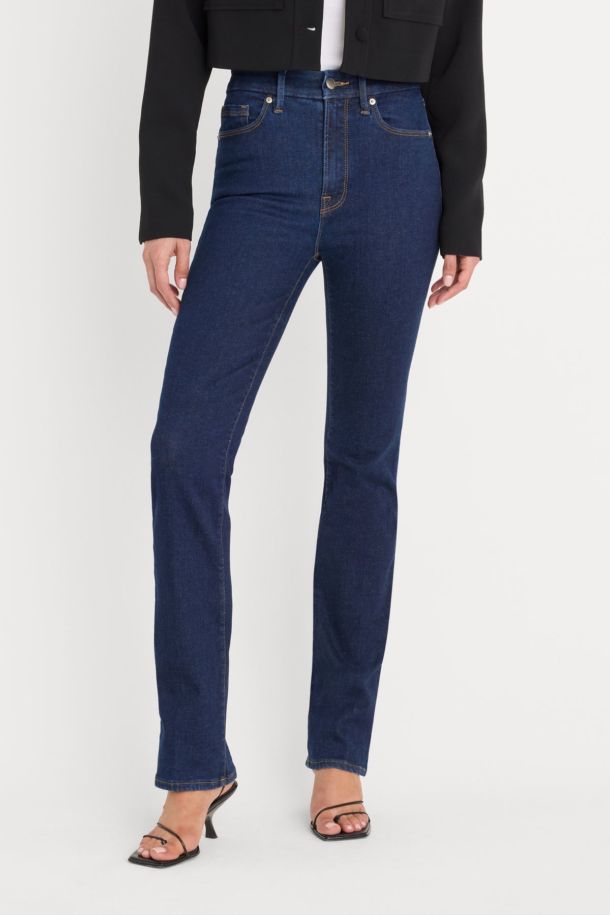 GOOD LEGS STRAIGHT JEANS LONG | DEEPBLUE04-2 | GOOD AMERICAN | MODEL_A