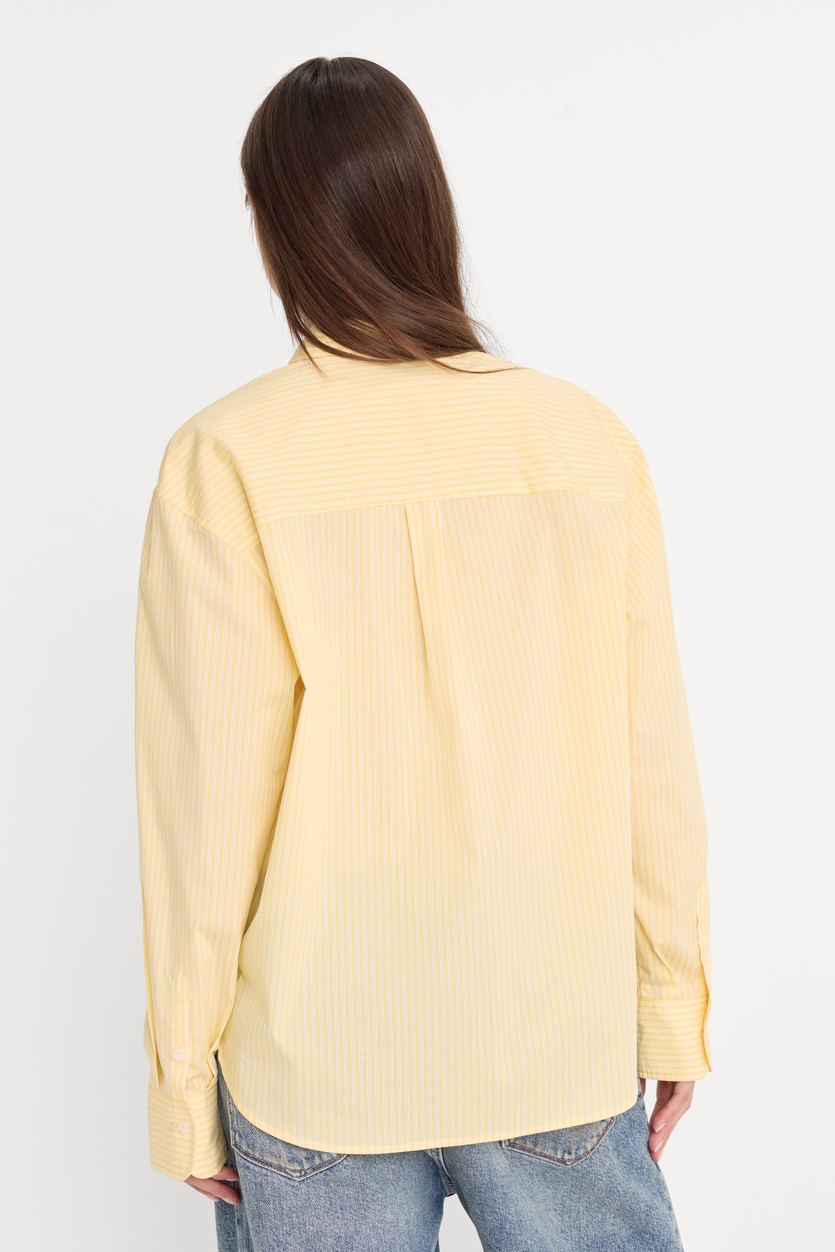 POPLIN CLASSIC BOXY SHIRT | BUTTERBEAM STRIPE-5 | GOOD AMERICAN | MODEL_A