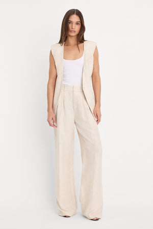THE RELAXED LINEN TROUSER | OAT