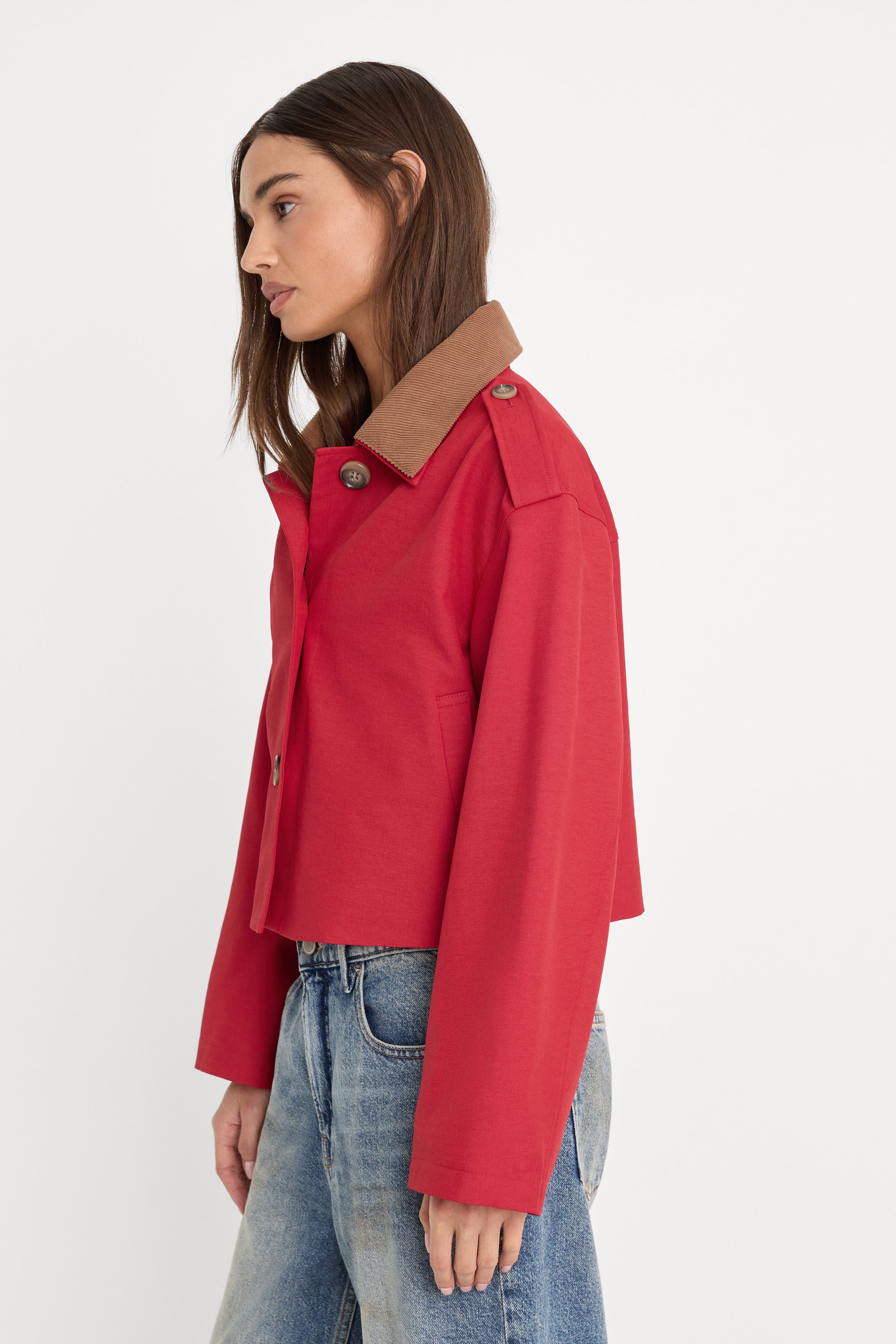 CROPPED TRENCH JACKET | BLACK001 – GOOD AMERICAN