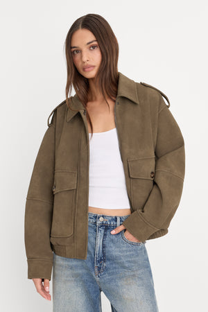 THE BETTER THAN LEATHER BOMBER | STONE