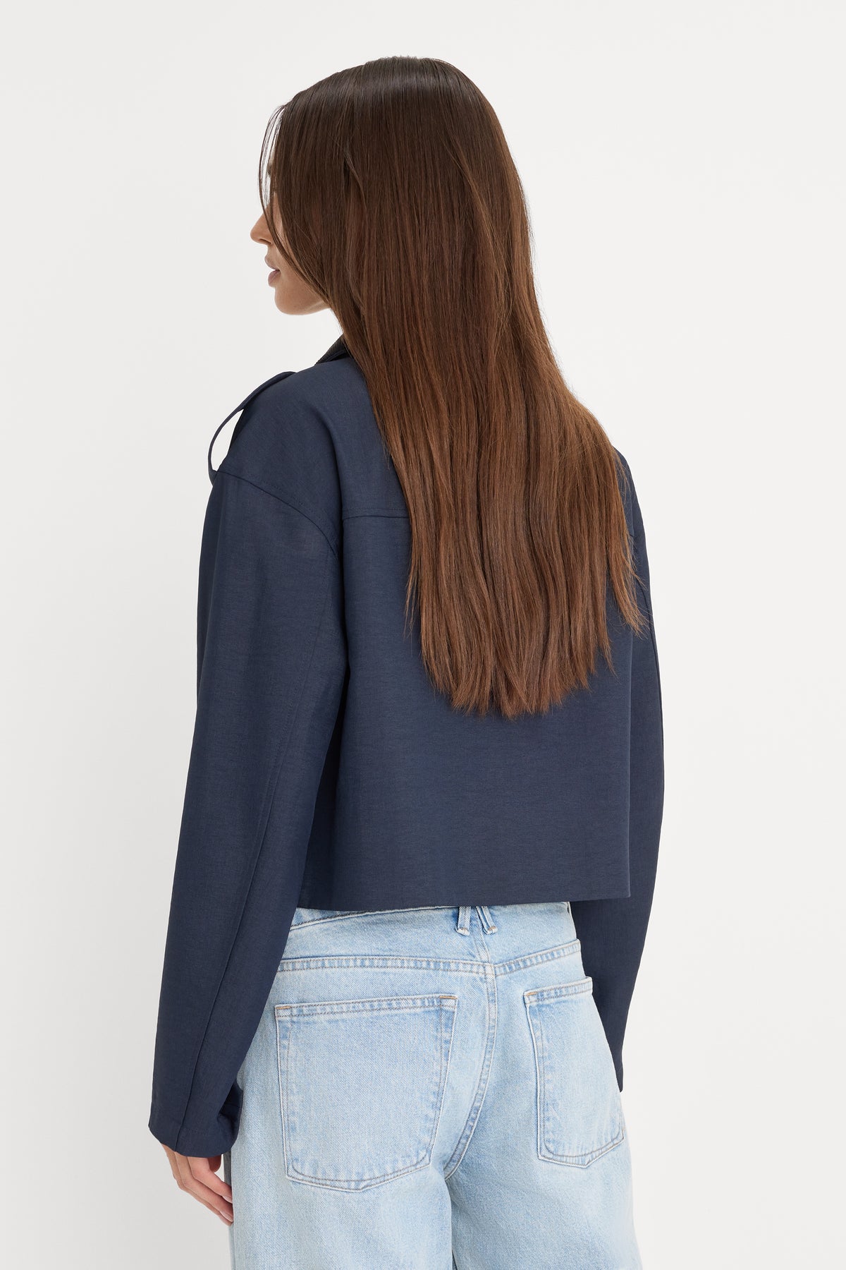 THE SWING JACKET | NEW NAVY002-6 | GOOD AMERICAN | MODEL_A