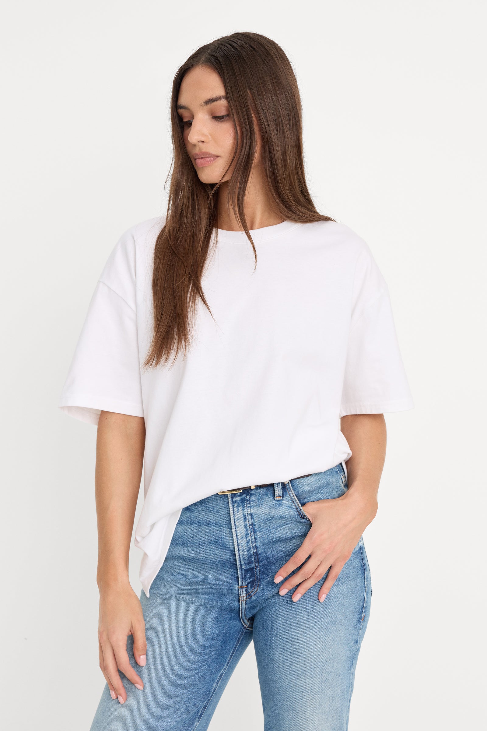 COTTON OVERSIZED TEE | WHITE001