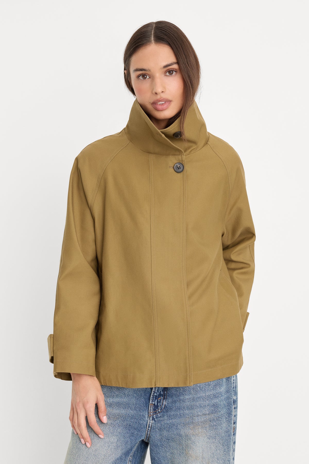 THE FUNNEL NECK TRENCH | FATIGUE-3 | GOOD AMERICAN | MODEL_A
