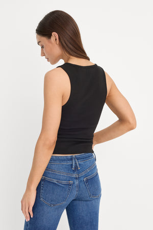 MICRO RIB TANK TOP | BLACK001