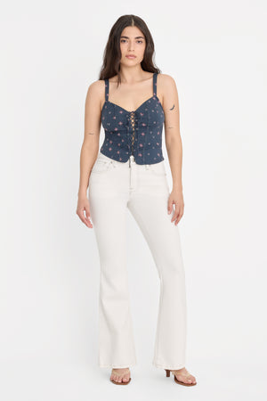 DOLLY JOLEANS PETITE FLARE JEANS | VINTAGE WHITE
