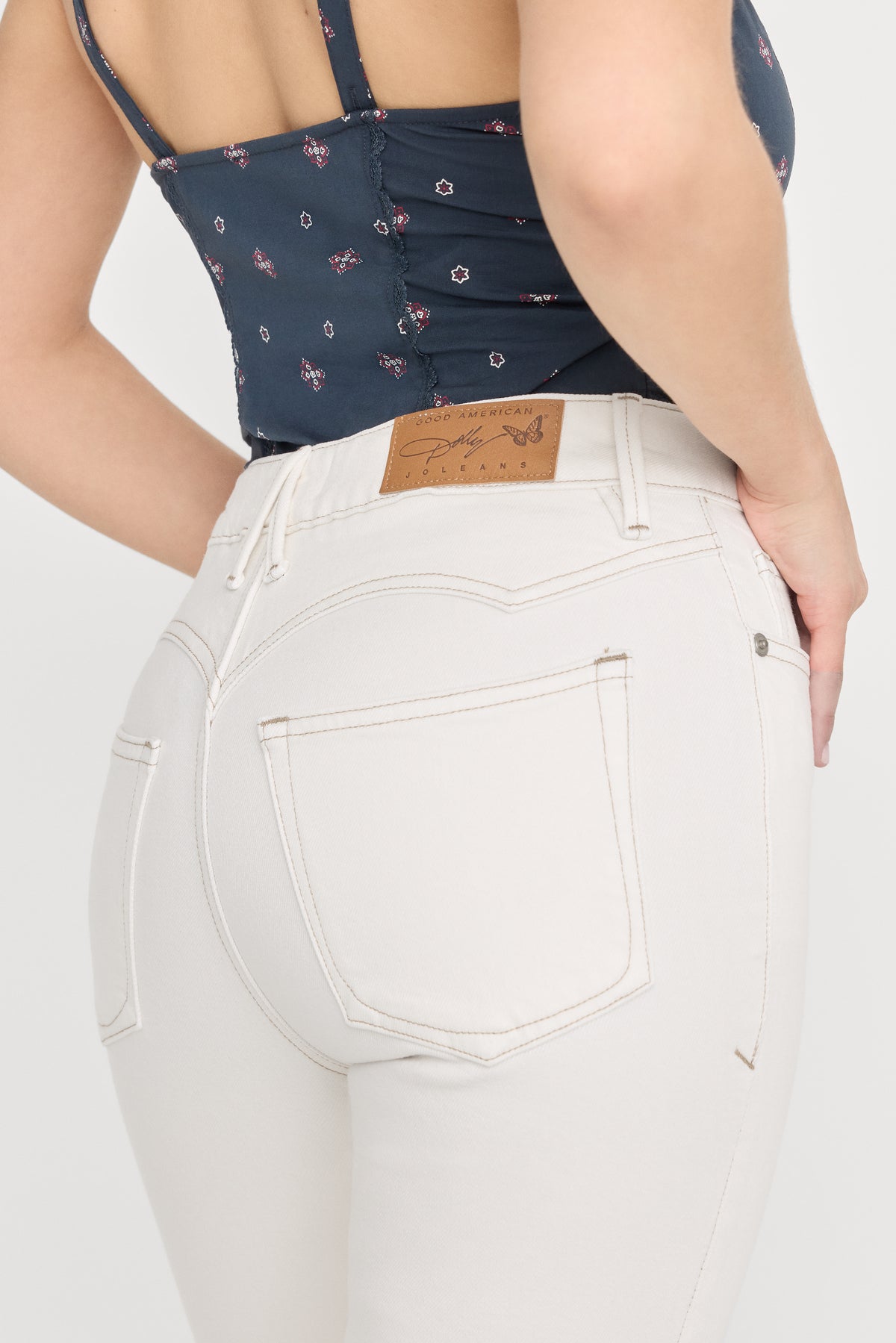 DOLLY JOLEANS PETITE FLARE JEANS | VINTAGE WHITE