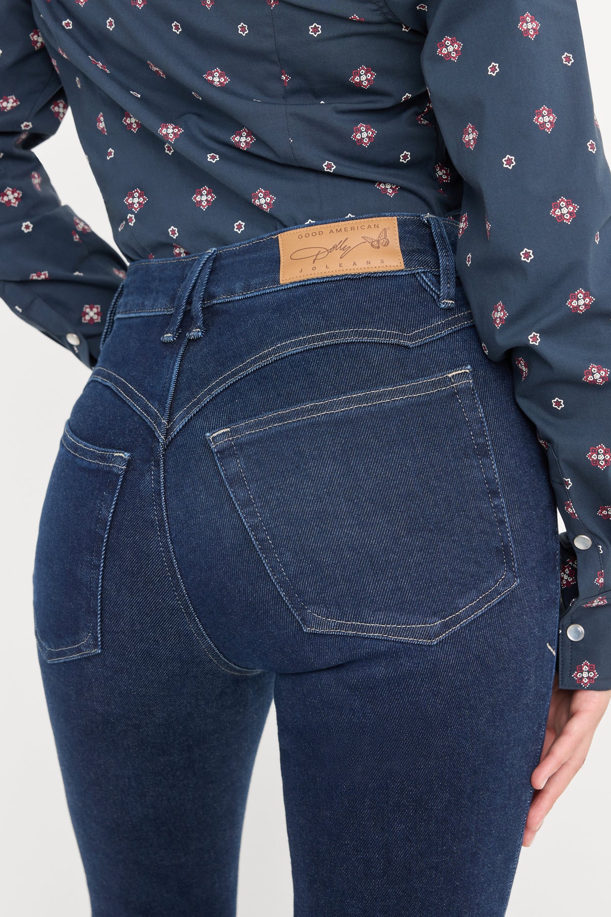 DOLLY JOLEANS PETITE FLARE JEANS | INDIGO1193