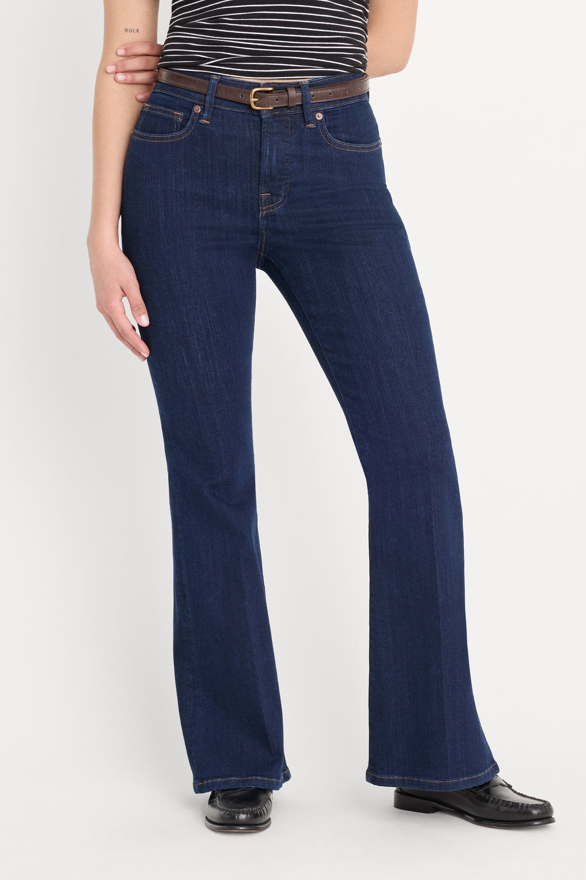 GOOD PETITE FLARE JEANS | INDIGO1153