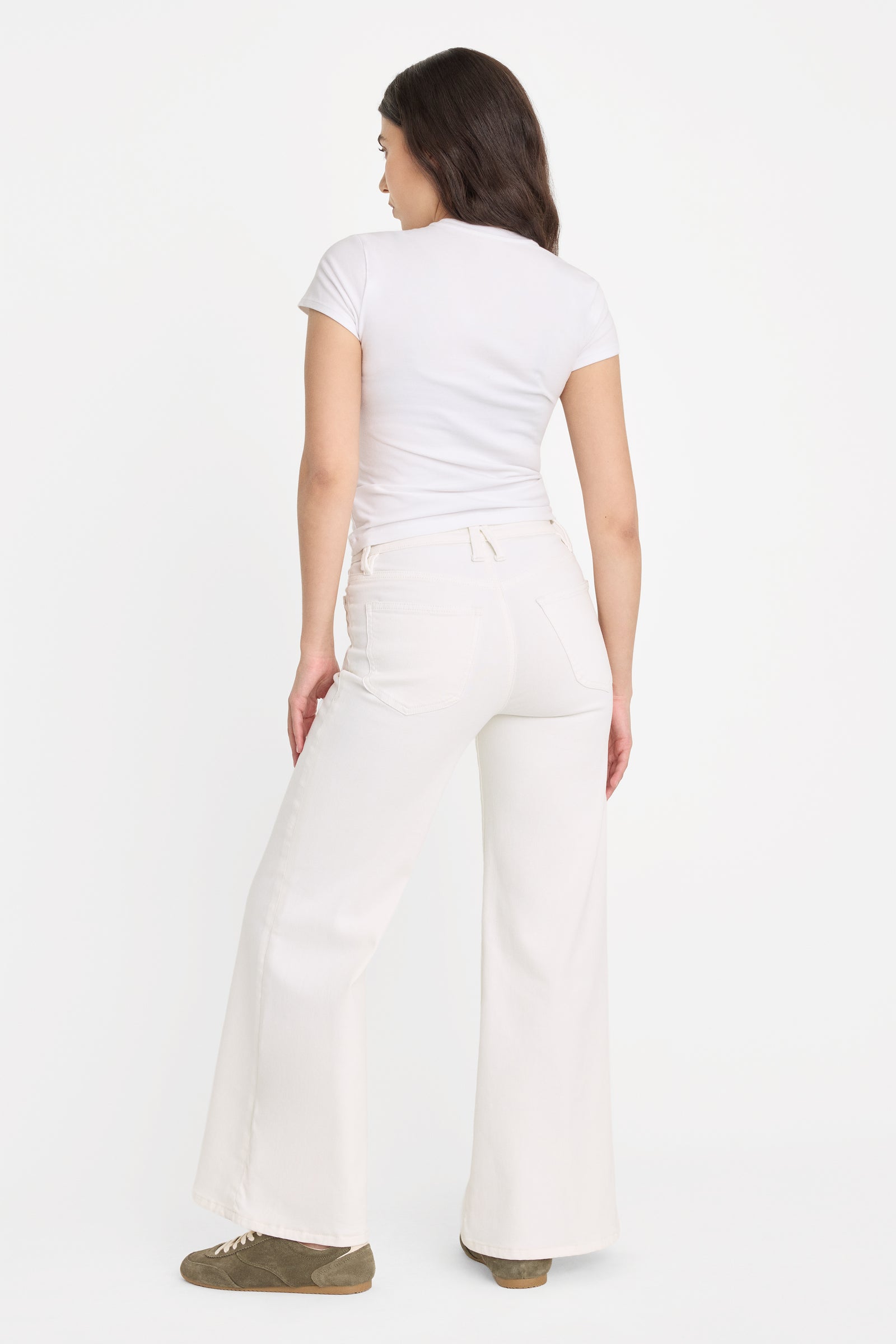 GOOD PETITE PALAZZO JEANS | WHITE001