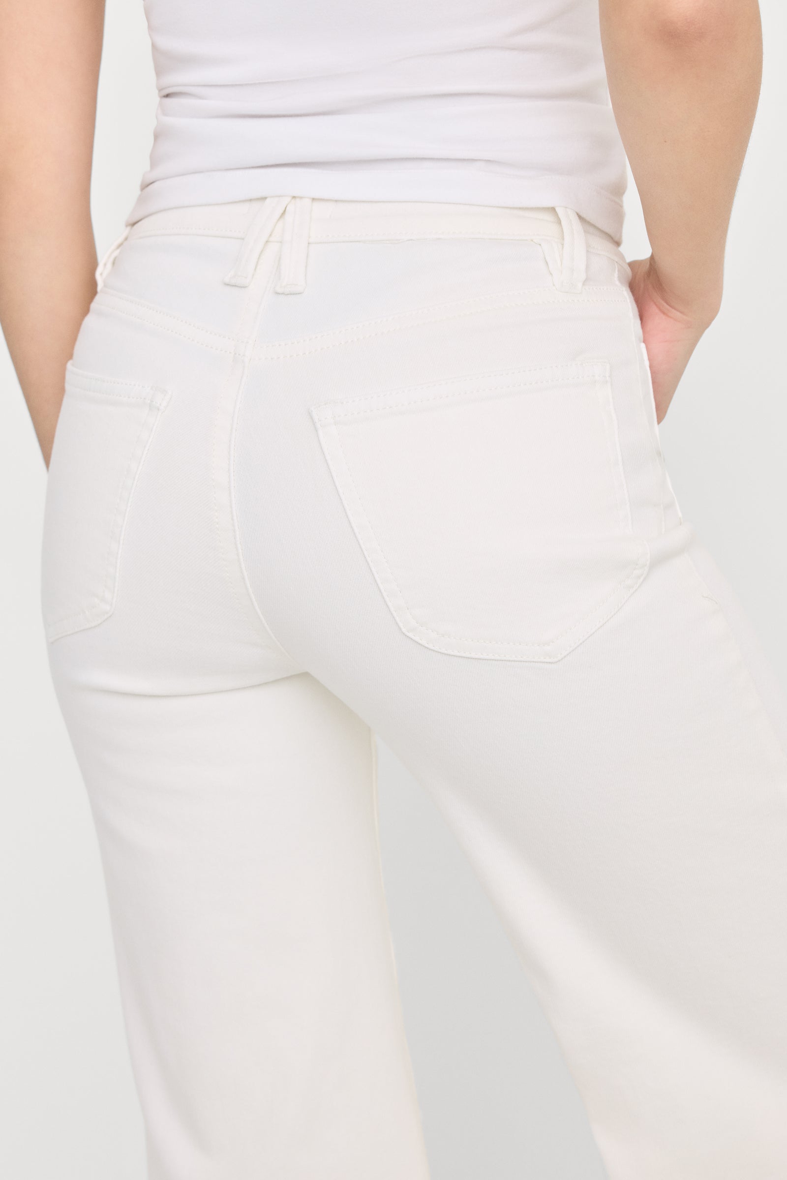 GOOD PETITE PALAZZO JEANS | WHITE001