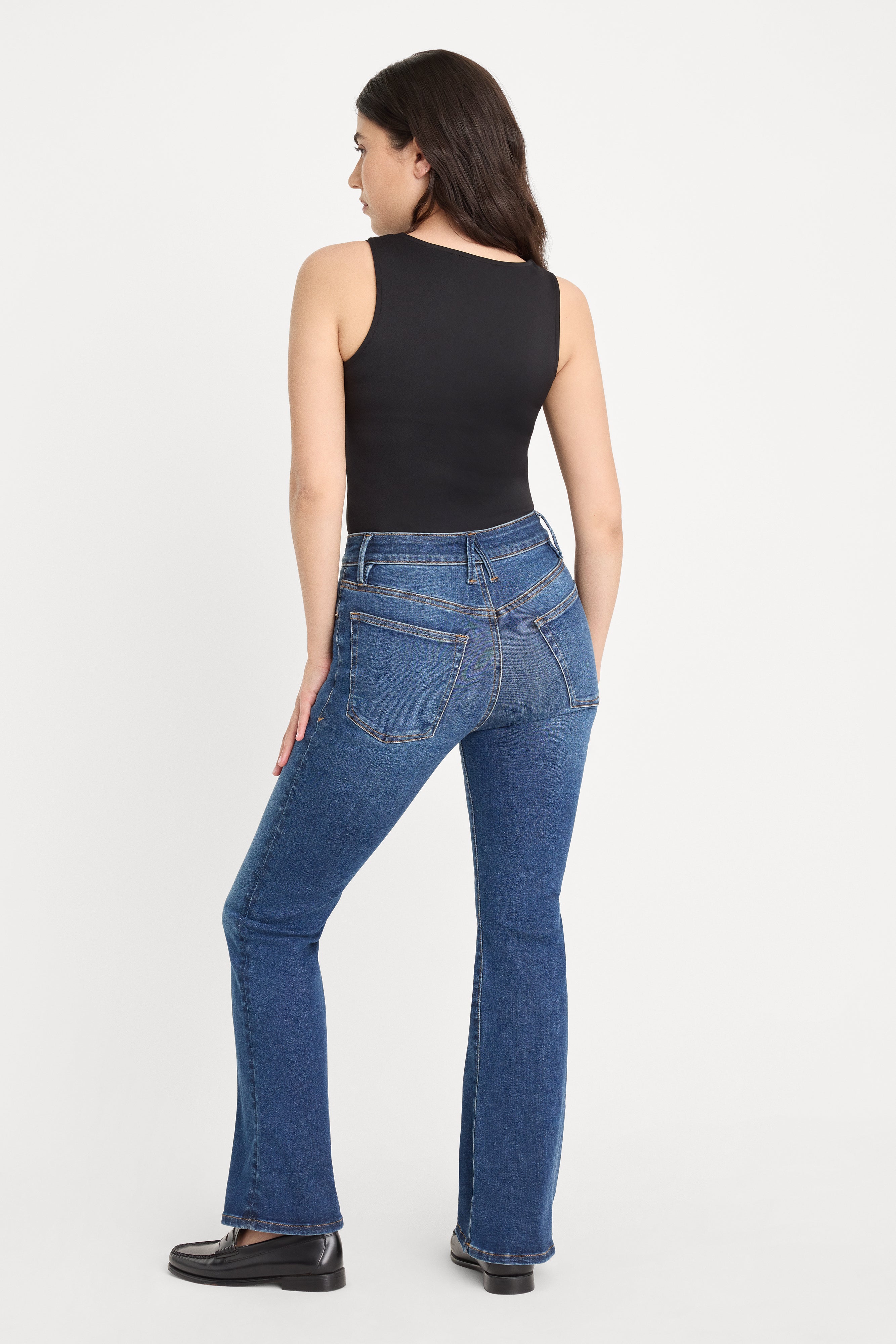SOFT TECH GOOD WAIST PALAZZO CROPPED JEANS | INDIGO1213 – GOOD