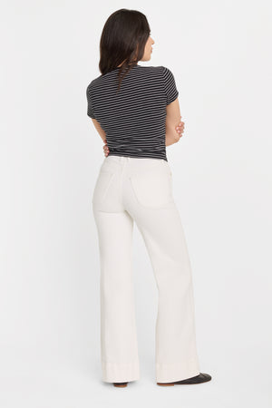GOOD PETITE PALAZZO JEANS | COTTON WHITE