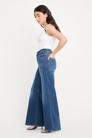 GOOD PETITE PALAZZO JEANS | INDIGO511