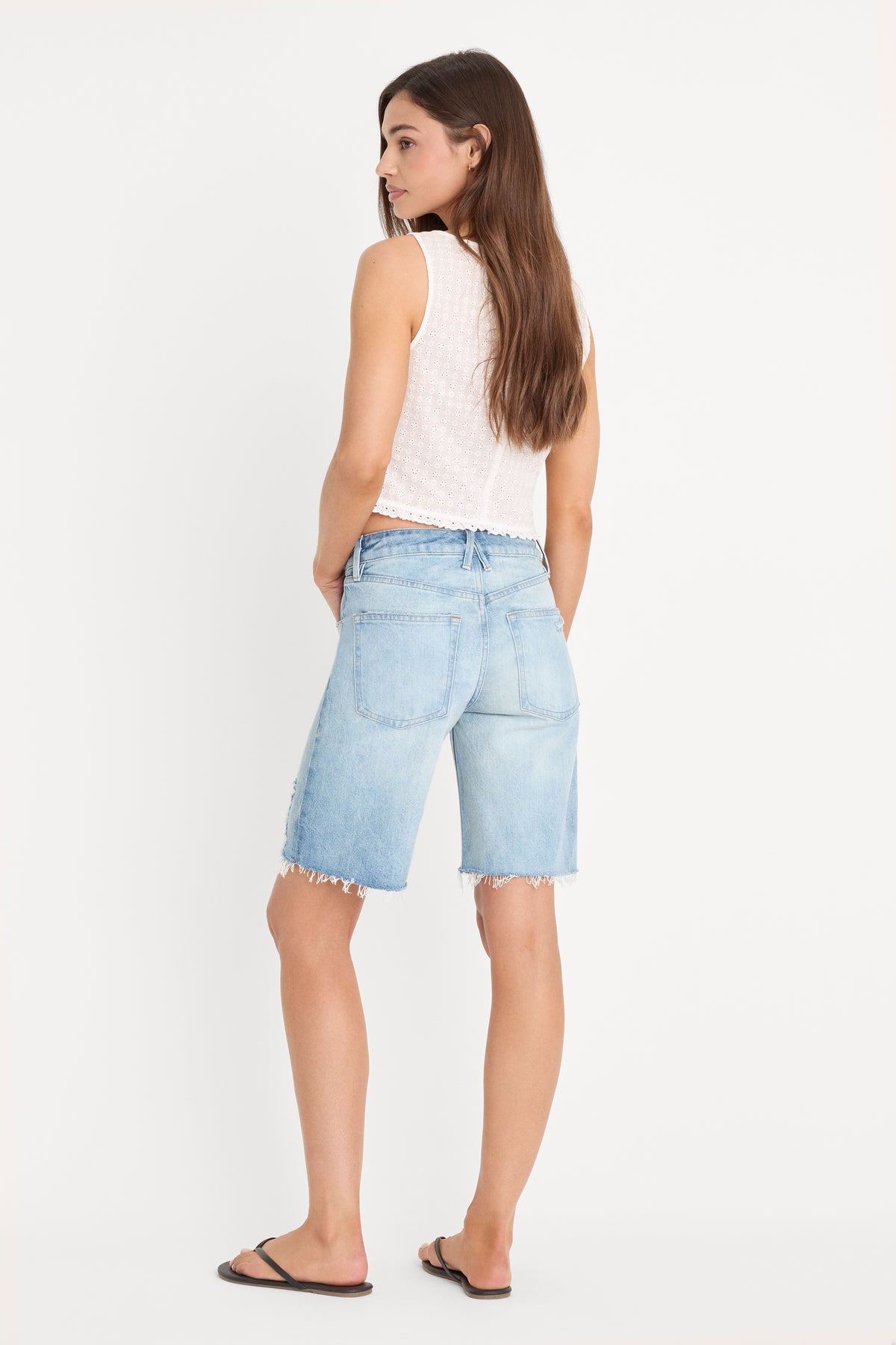 VINTAGE BERMUDA SHORTS | INDIGO1388-6 | GOOD AMERICAN | MODEL_A