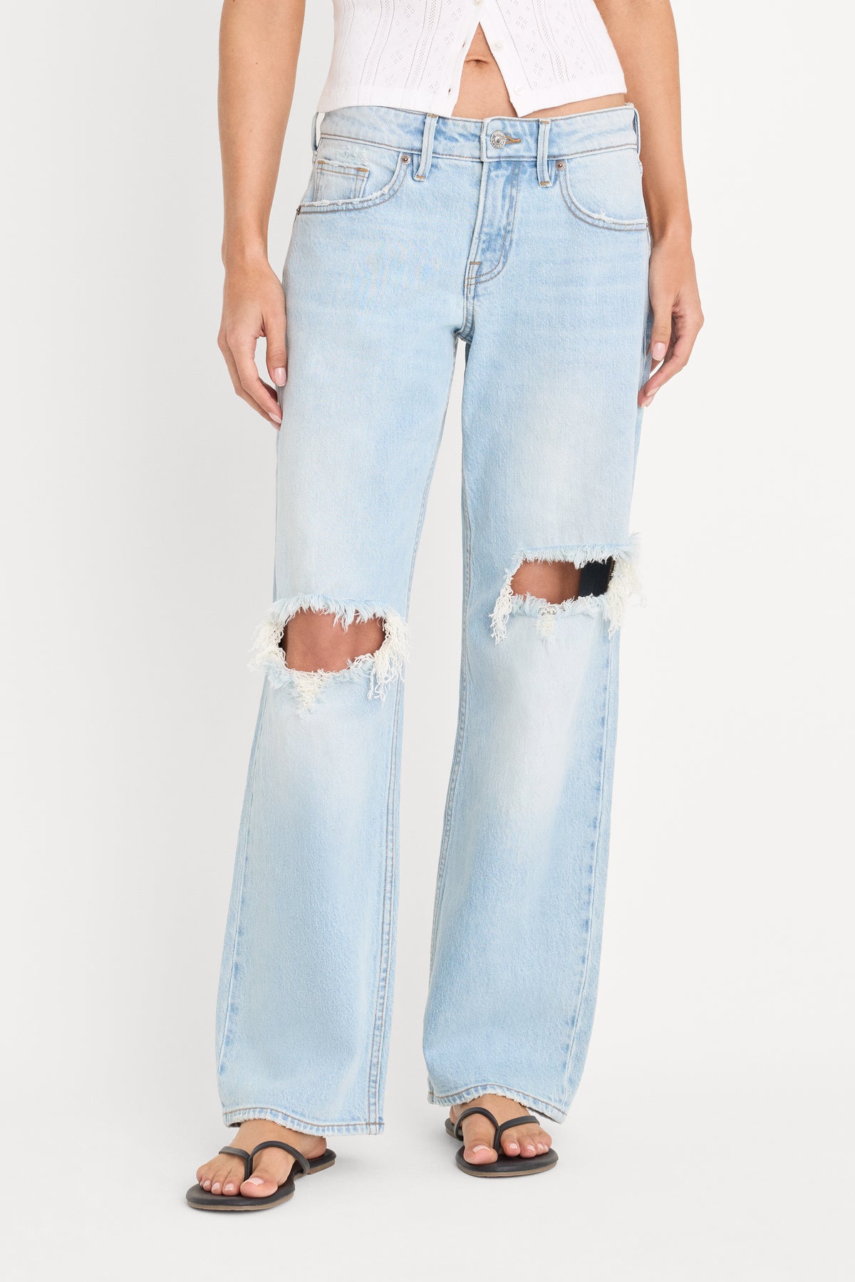 VINTAGE LOW LOOSE JEANS | INDIGO1249-2 | GOOD AMERICAN | MODEL_A