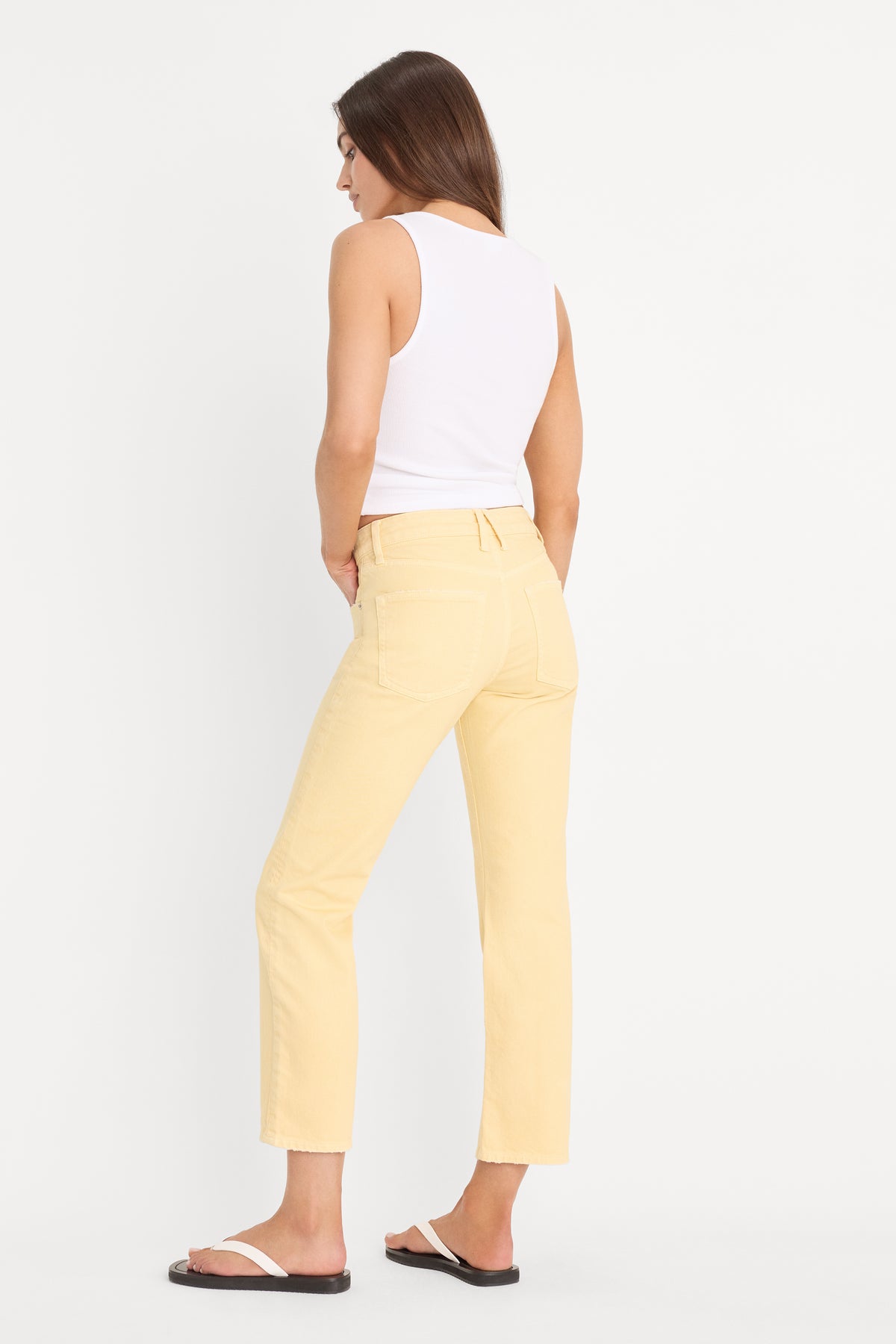 VINTAGE STRAIGHT ANKLE JEANS | HONEY-5 | GOOD AMERICAN | MODEL_A