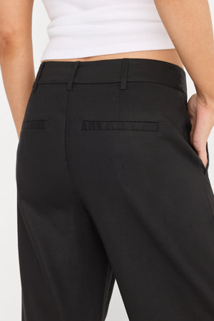 THE WIDE LEG LINEN TROUSER | BLACK