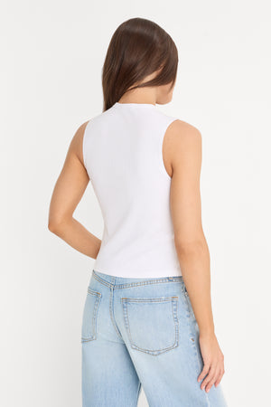 THE RIB SPLAY TOP | WHITE