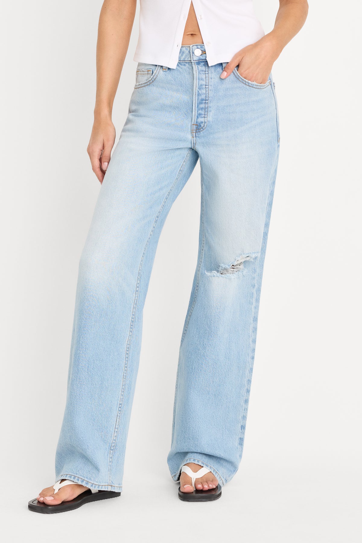 VINTAGE WIDE JEANS | INDIGO1298-2 | GOOD AMERICAN | MODEL_A