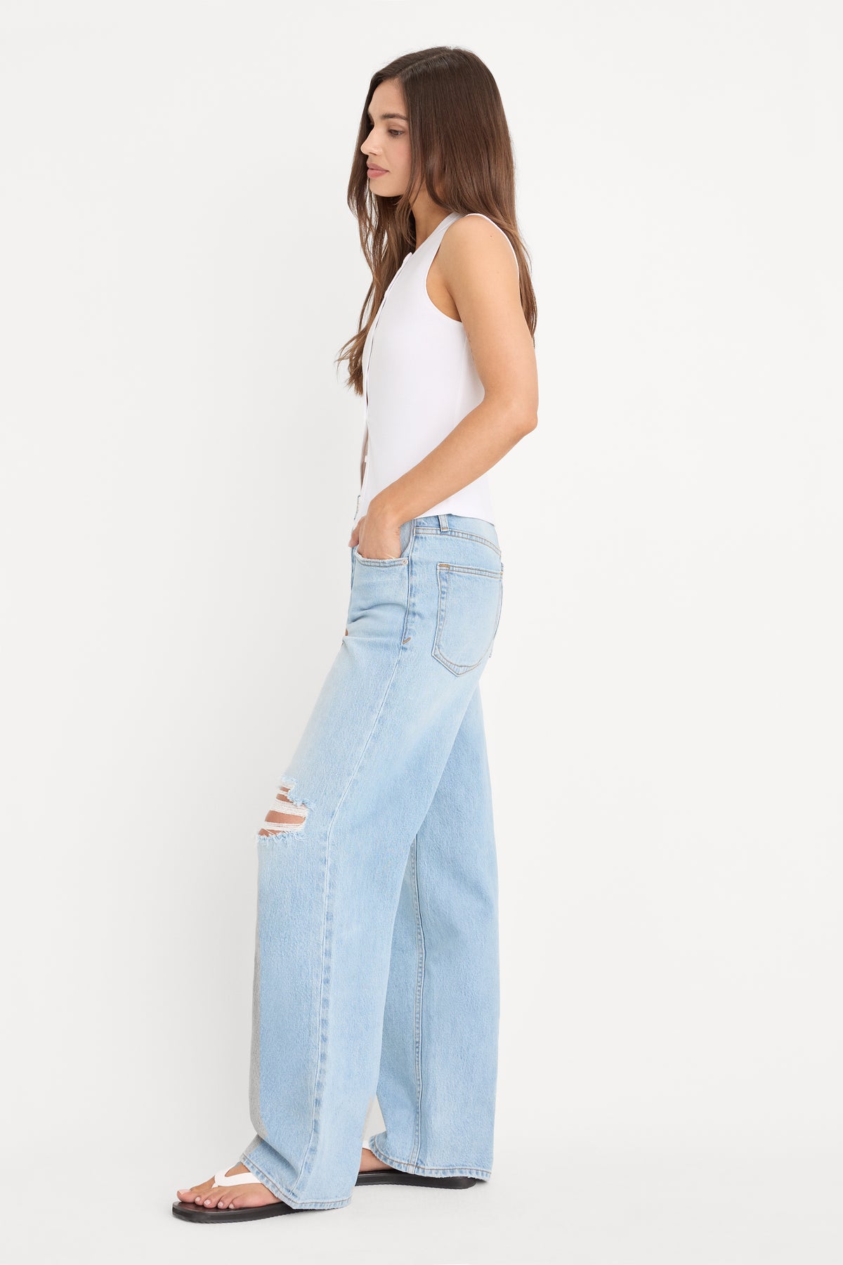 VINTAGE WIDE JEANS | INDIGO1298-3 | GOOD AMERICAN | MODEL_A