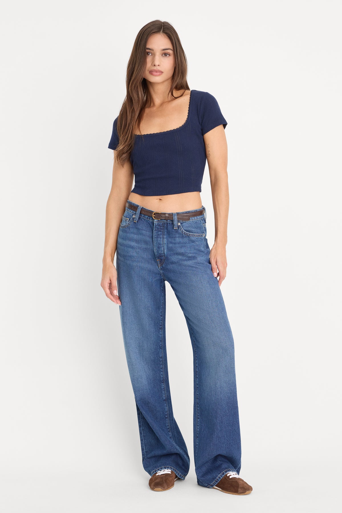 WEIGHTLESS WIDE JEANS | INDIGO1258-1 | GOOD AMERICAN | MODEL_A