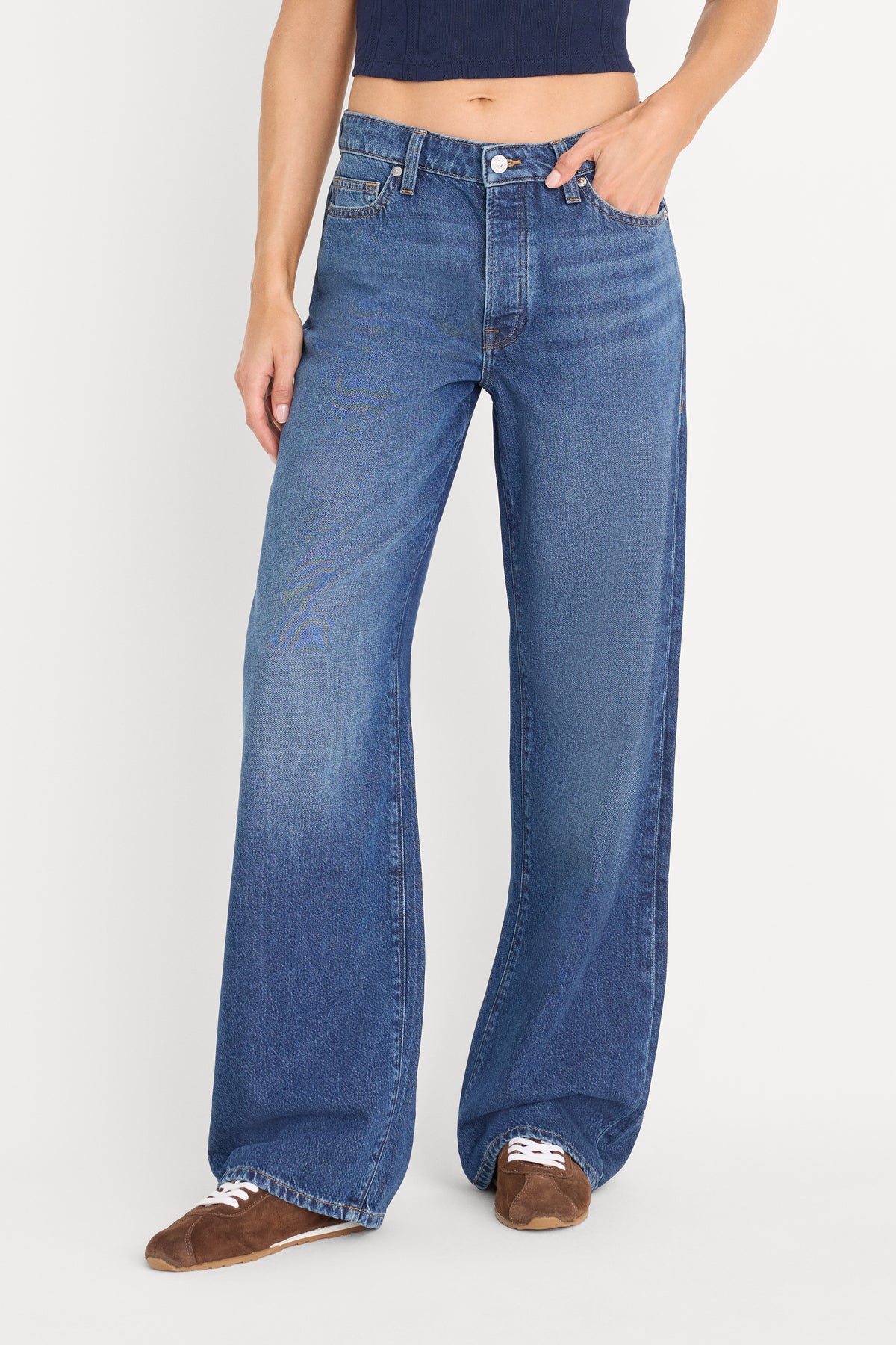 WEIGHTLESS WIDE JEANS | INDIGO1258-2 | GOOD AMERICAN | MODEL_A